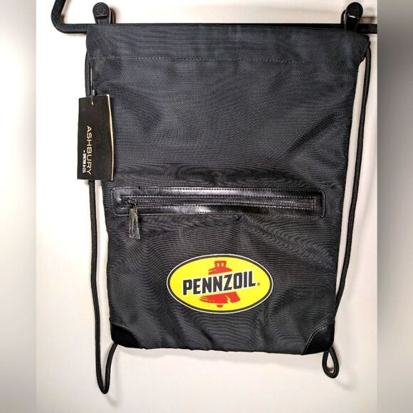 Other - Pennzoil Ashbury Draw String Backpack Front Zip Pocket And Heavy Mesh Cool Back
